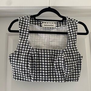 Reformation Gingham Crop Top